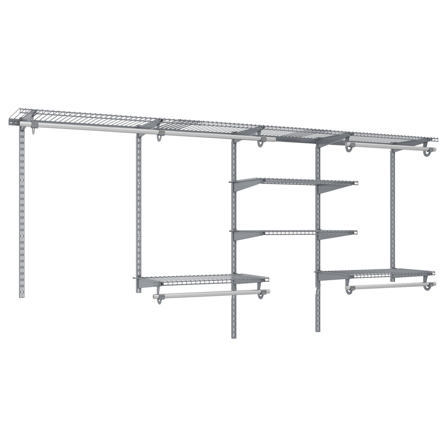 4-8 Feet Closet Organizers and Storage System with Hanging Rod for Laundry Bedroom