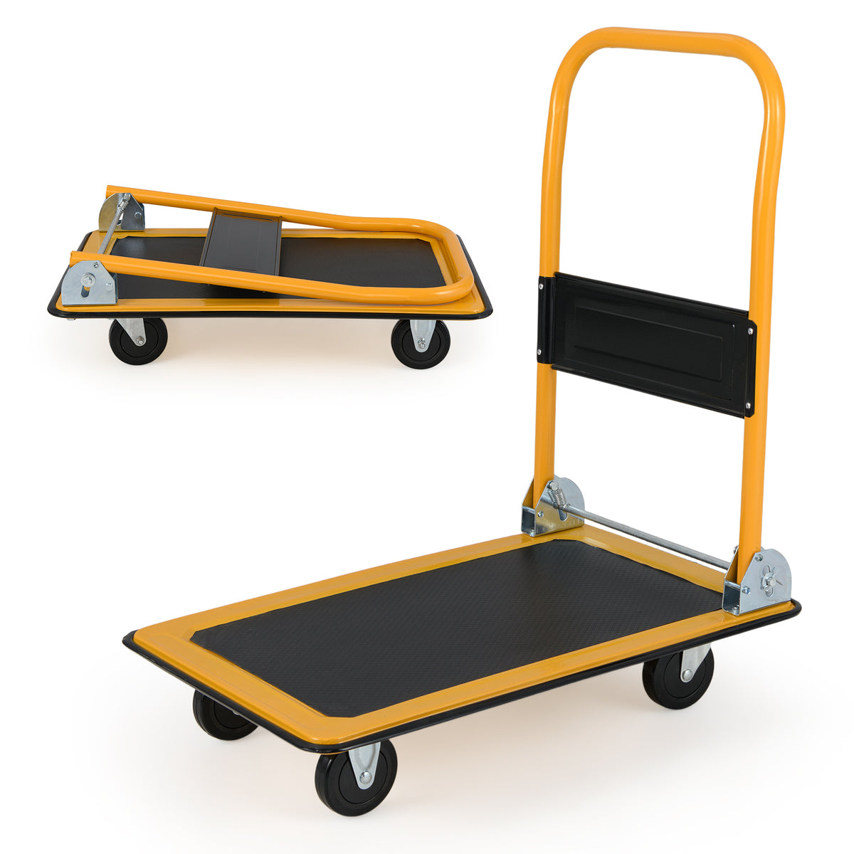330 lbs Platform Cart Dolly Foldable Warehouse Push Hand Truck