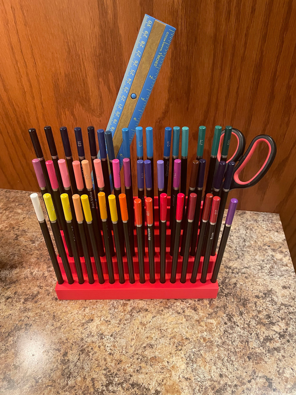 Large 48 Colored Pencil Caddy with Back Storage