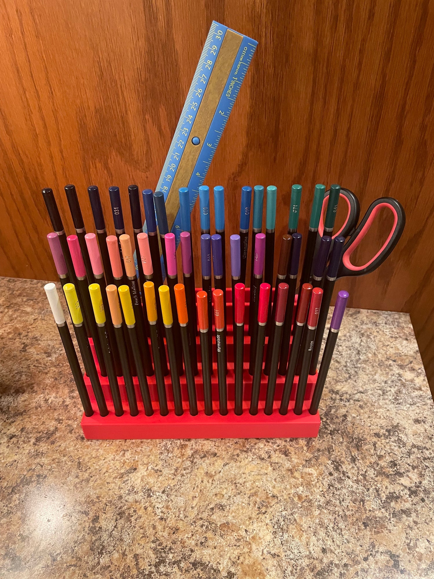 Large 48 Colored Pencil Caddy with Back Storage