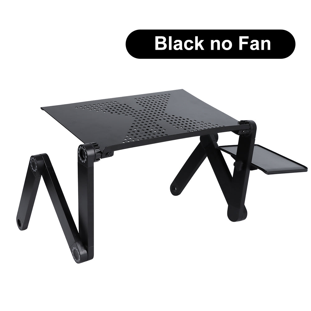 "Folding Adjustable Bed Study Desk - Aluminum Alloy Notebook Computer Stand