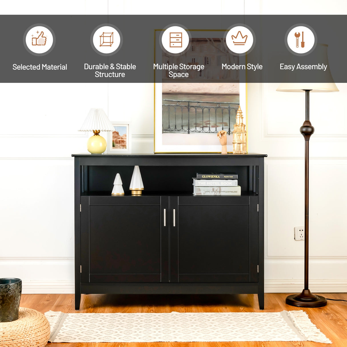 Modern Practical and Beautiful Wooden Kitchen Lockers with Large Storage Space