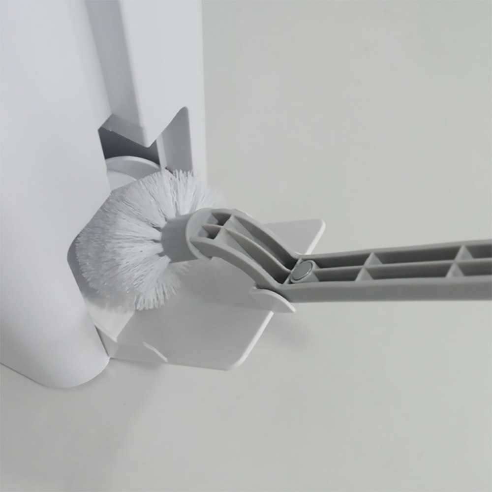 Rectangular Automatic Motion Sensor Slim Trash Can with Hidden Toilet Brush For Bathroom | DZT-10-2