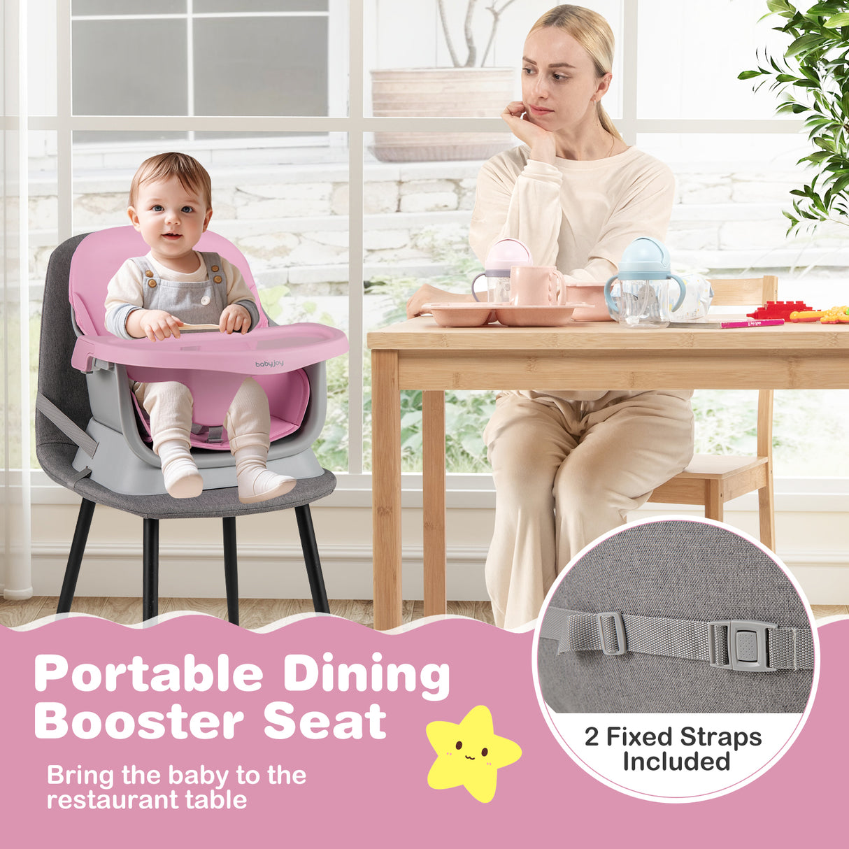 16-in-1 Baby High Chair with Activity Center and Booster Seat for Babies and Toddlers
