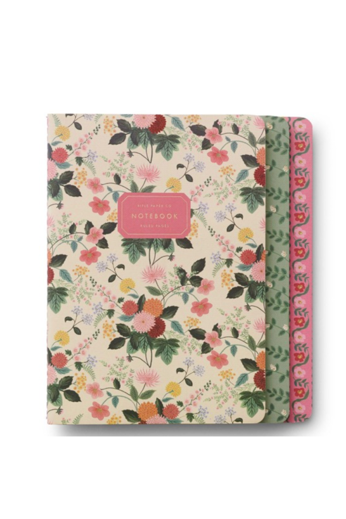 DAHLIA NOTEBOOKS S/3 ASSORTED