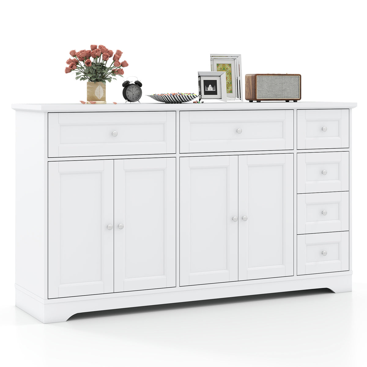 Buffet Sideboard 59" Modern Coffee Bar Station Console Table