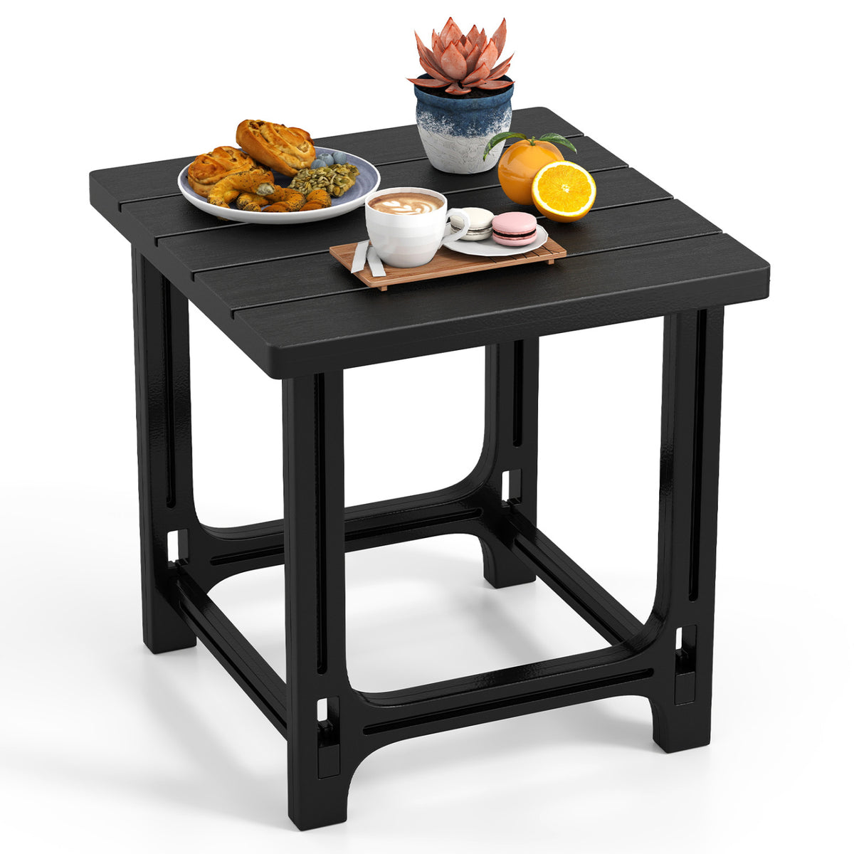 Outdoor Adirondack Side Table with Slatted Surface