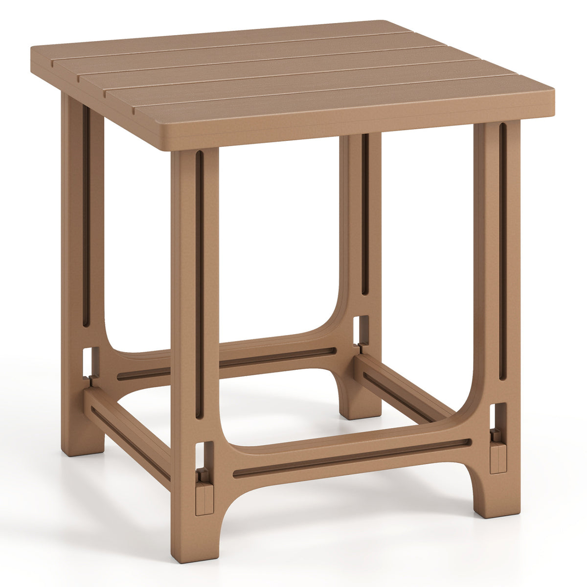 Outdoor Adirondack Side Table with Slatted Surface