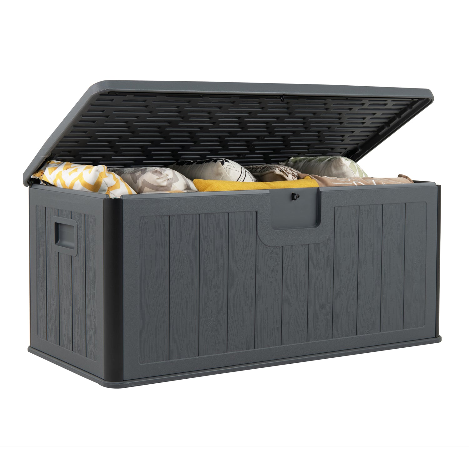 100 Gallon Large Deck Box with Lockable Lid for Patio