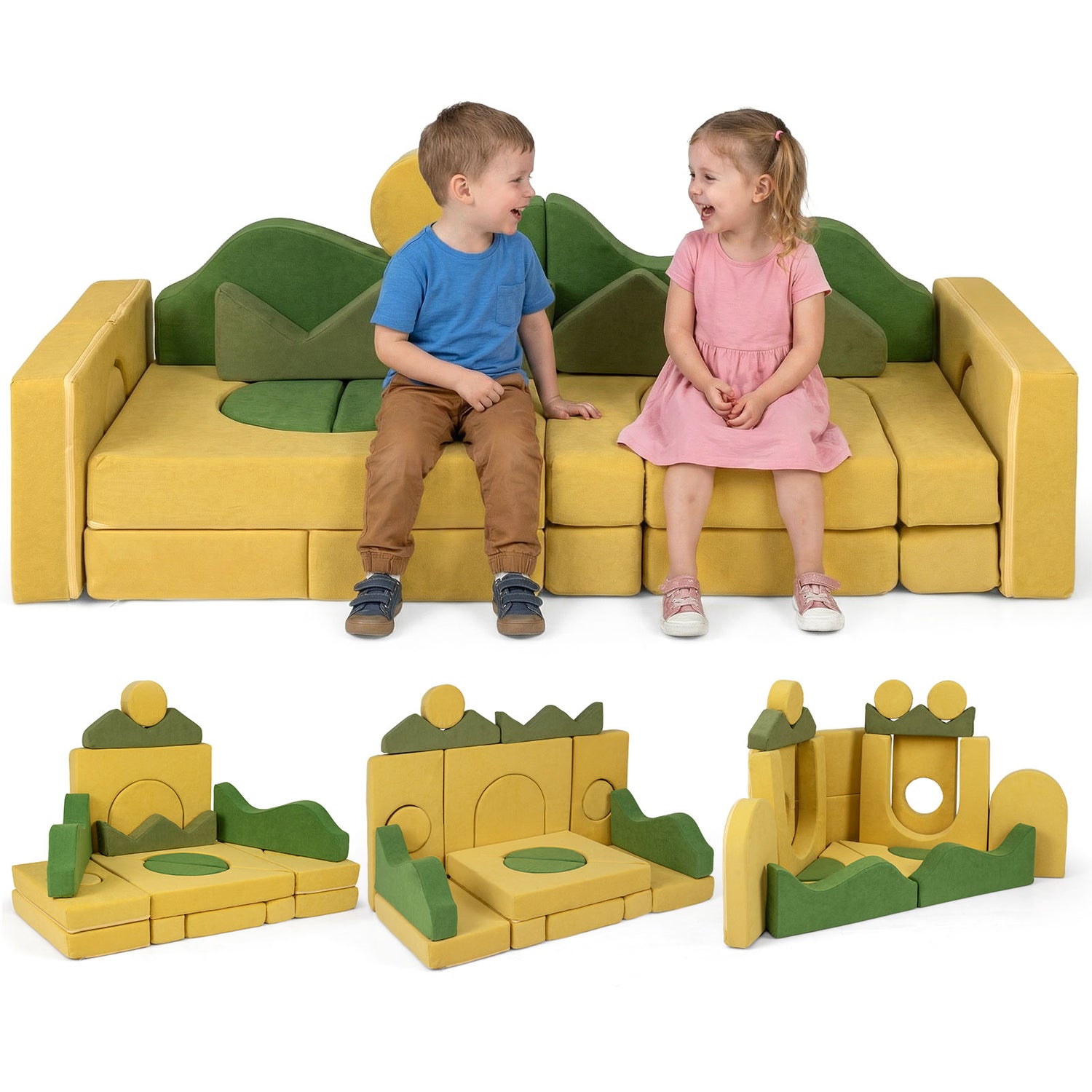 19 Pieces Modular Kids Play Couch for Inspiring Creativity