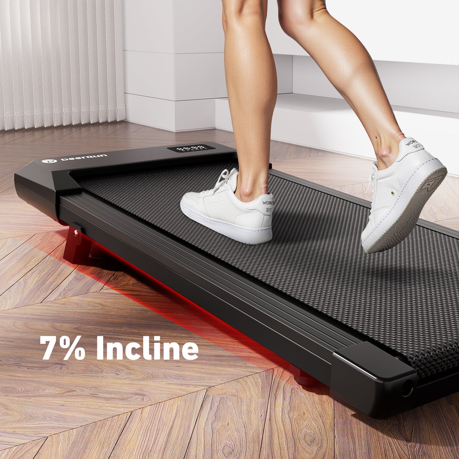 DeerRun Q2 Urban Smart Walking Pad with Incline Treadmill Remote Control