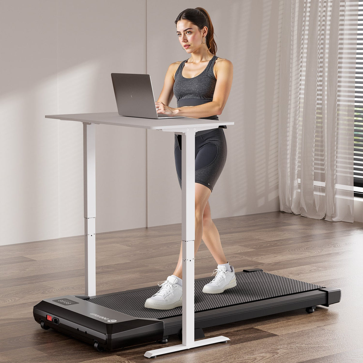 DeerRun Q1 Urban Mini Under-Desk Treadmill with Remote Control
