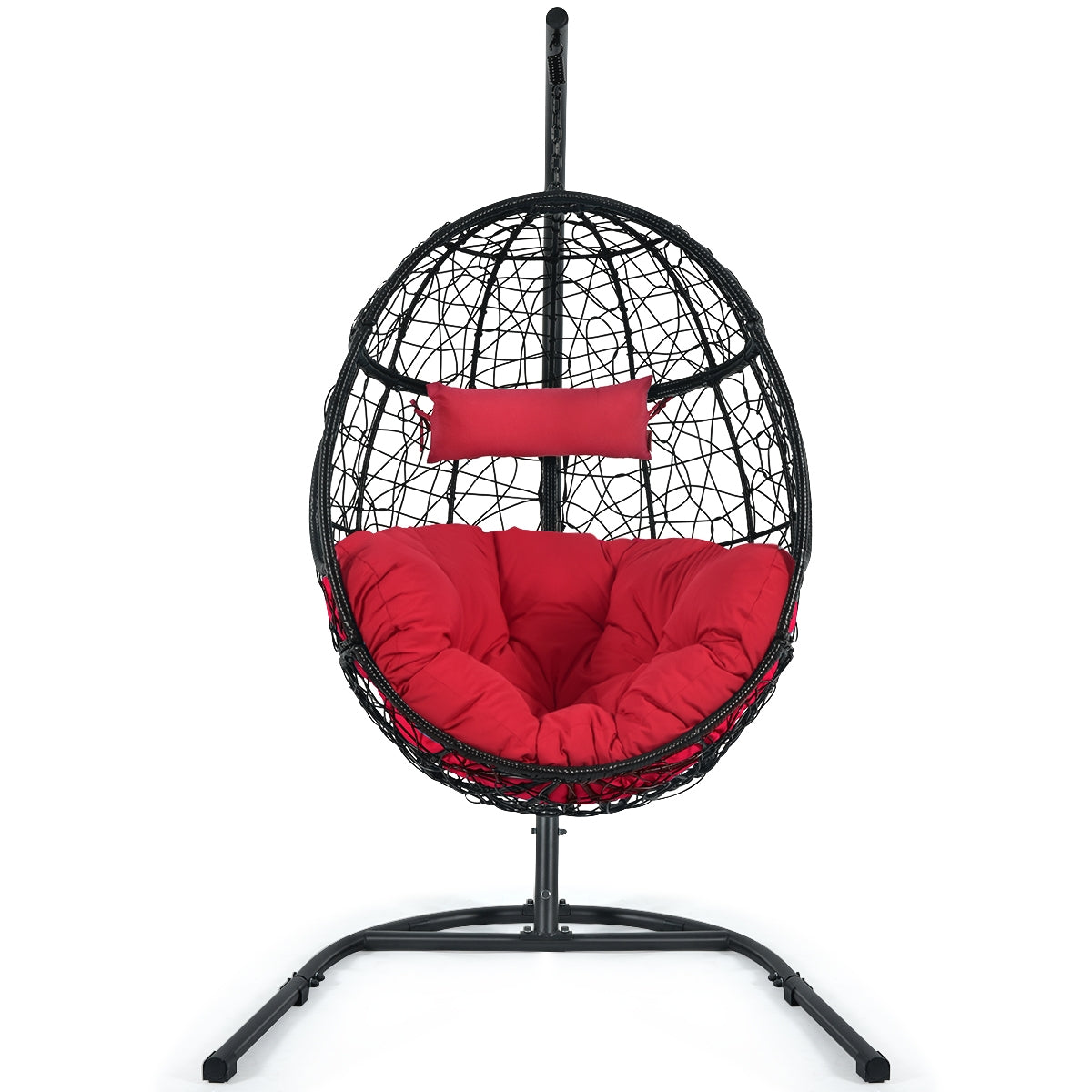 Hanging Cushioned Hammock Chair with Stand