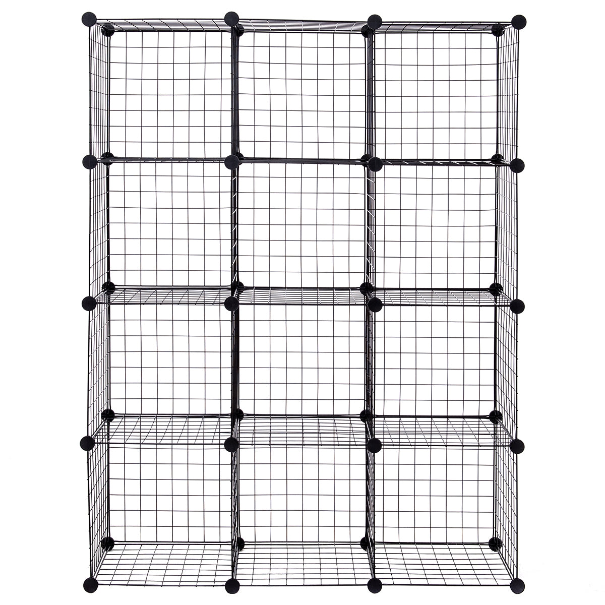 42" x 14" x 56" DIY 12-Cube Metal Grid Wire Storage Cubes
