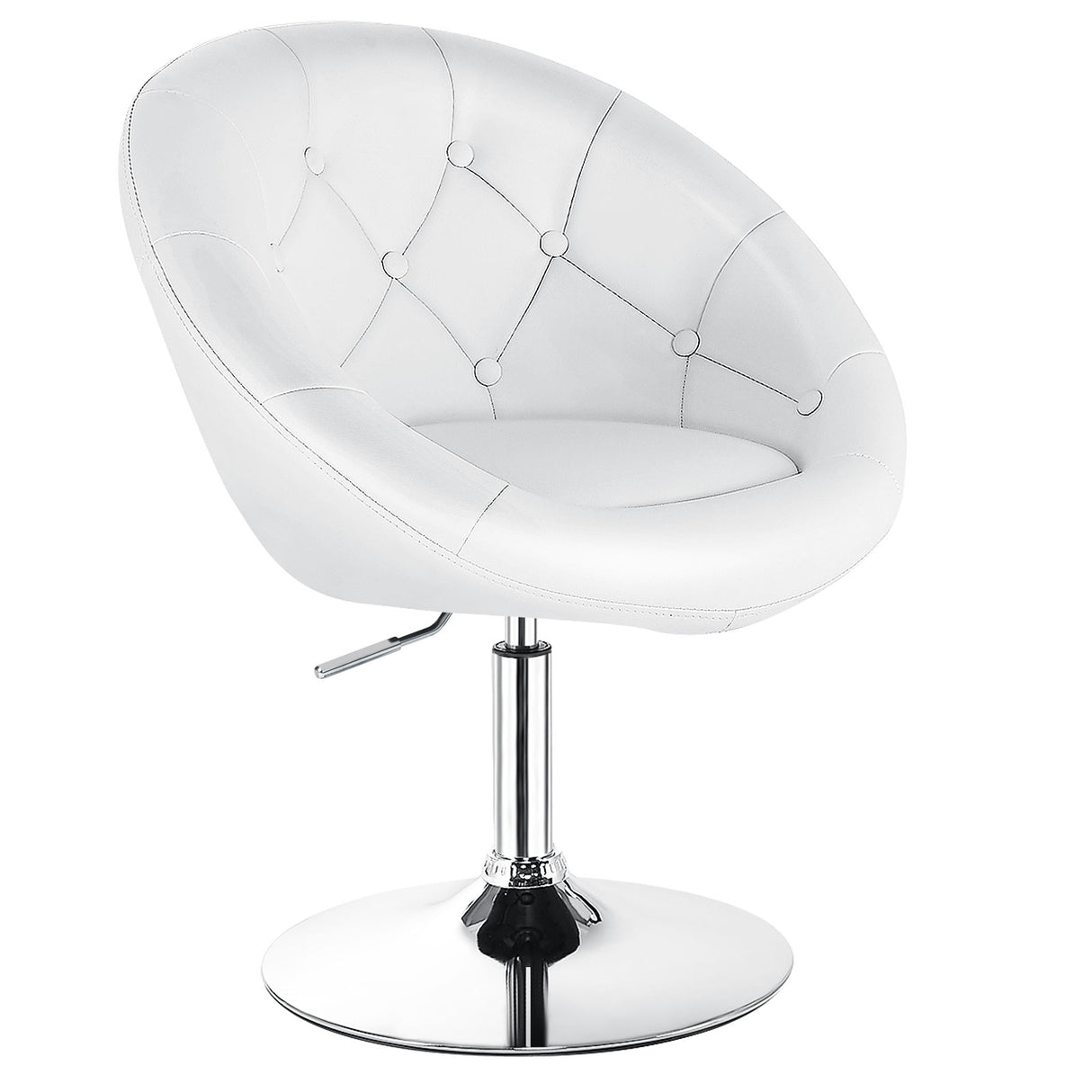 1 Piece Modern Adjustable Swivel Round PU Leather Chair