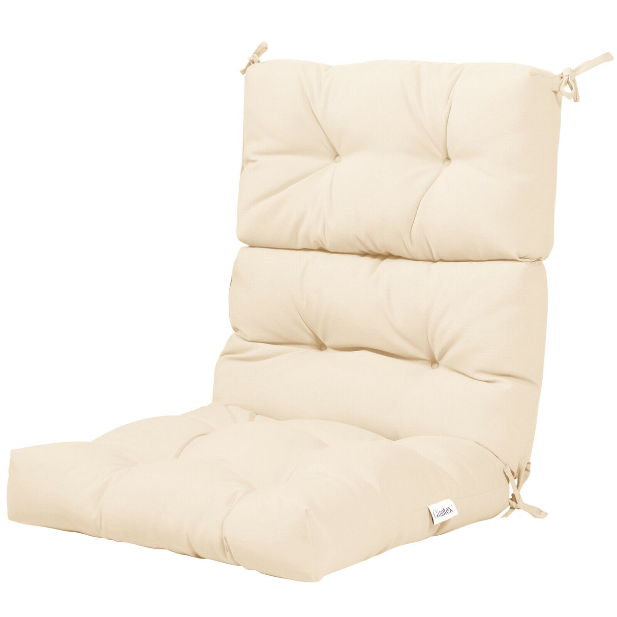 22 x 44 Inch Tufted Outdoor Patio Chair Seating Pad