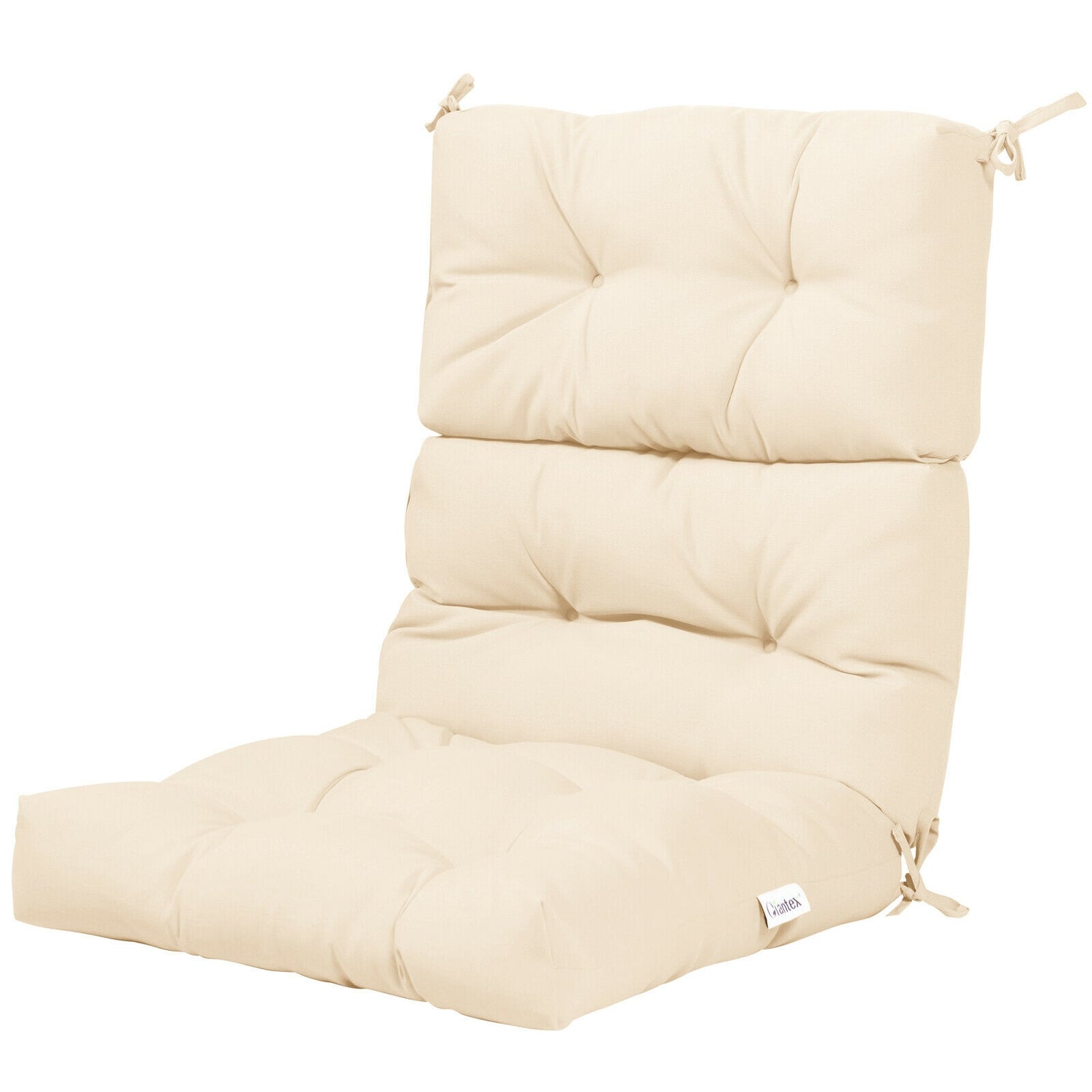 22 x 44 Inch Tufted Outdoor Patio Chair Seating Pad