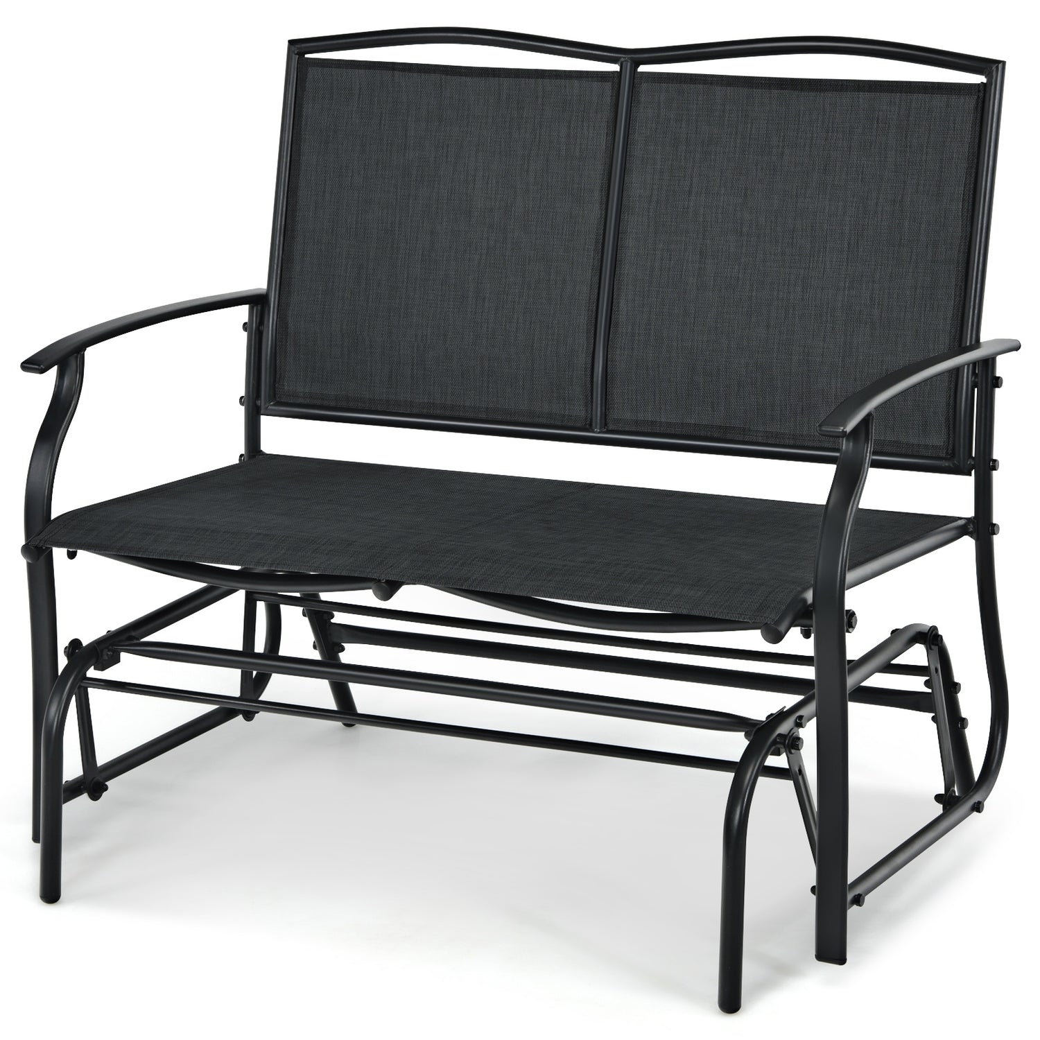 Outdoor Iron Patio Rocking Chair for Backyard and Lawn