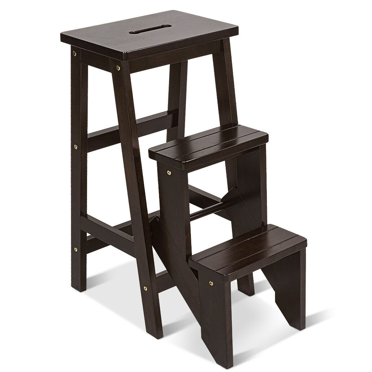 3 Tier Step Stool 3 in 1 Folding Ladder Bench