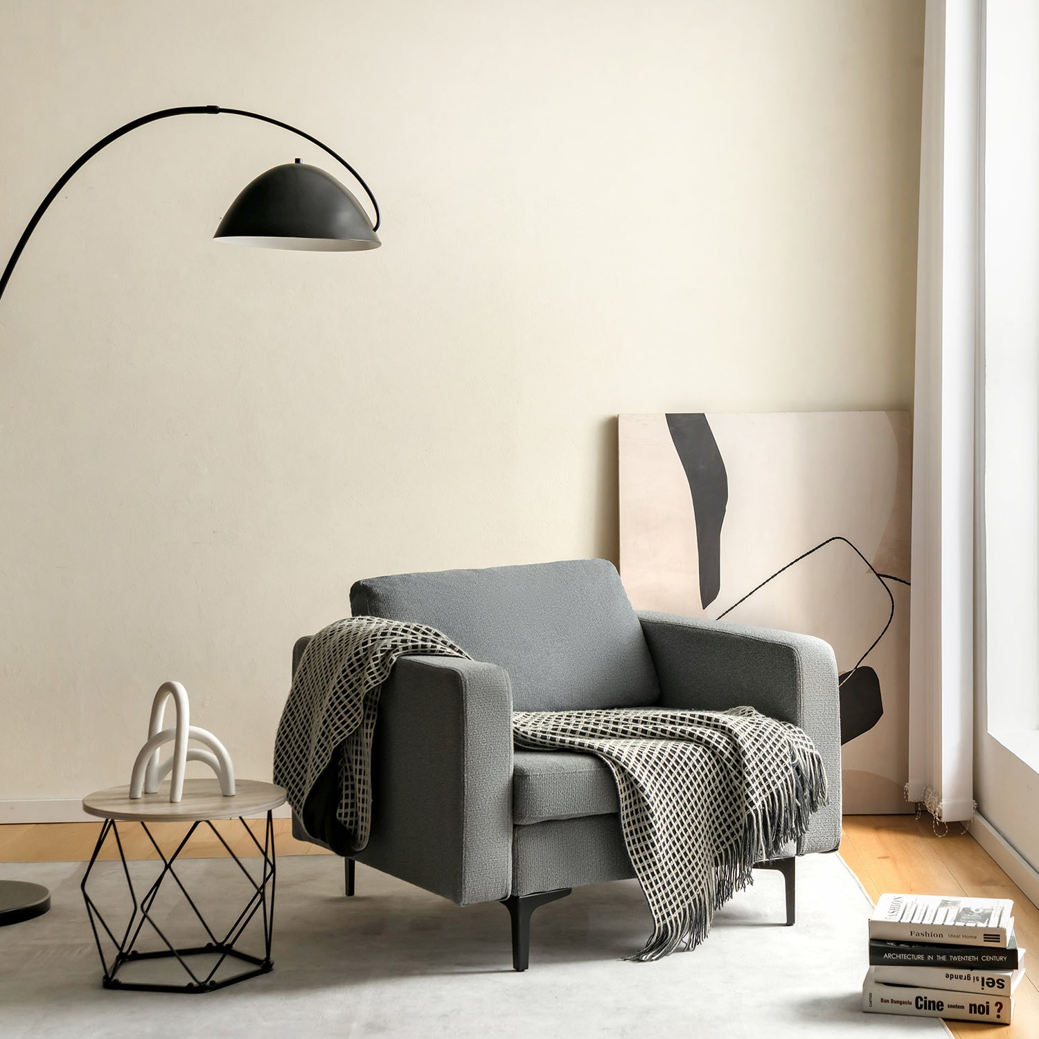 1/2/3/4-Seat Convertible Sectional Sofa with Reversible Ottoman-1