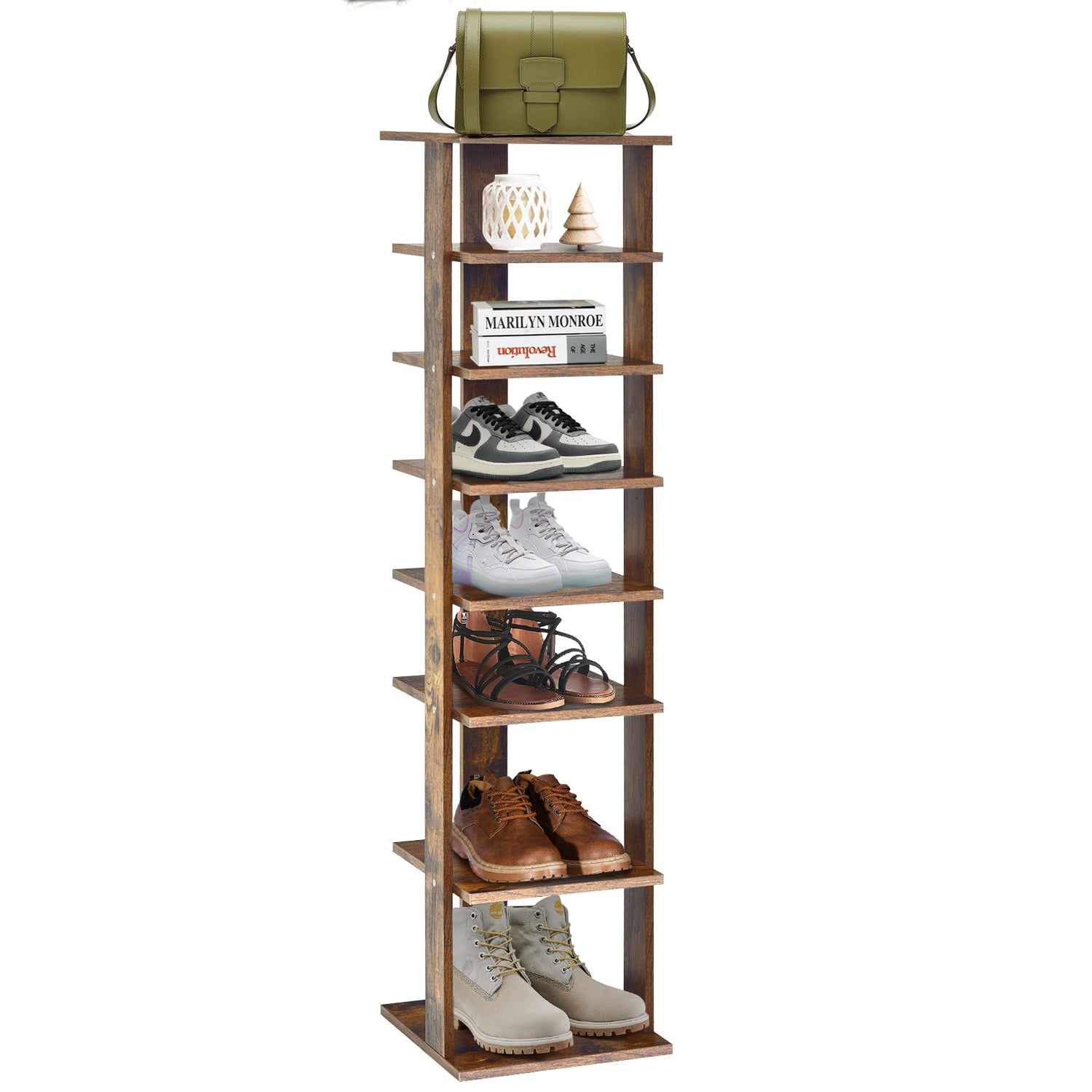 7-Tier Shoe Rack Practical Free Standing Shelves Storage Shelves