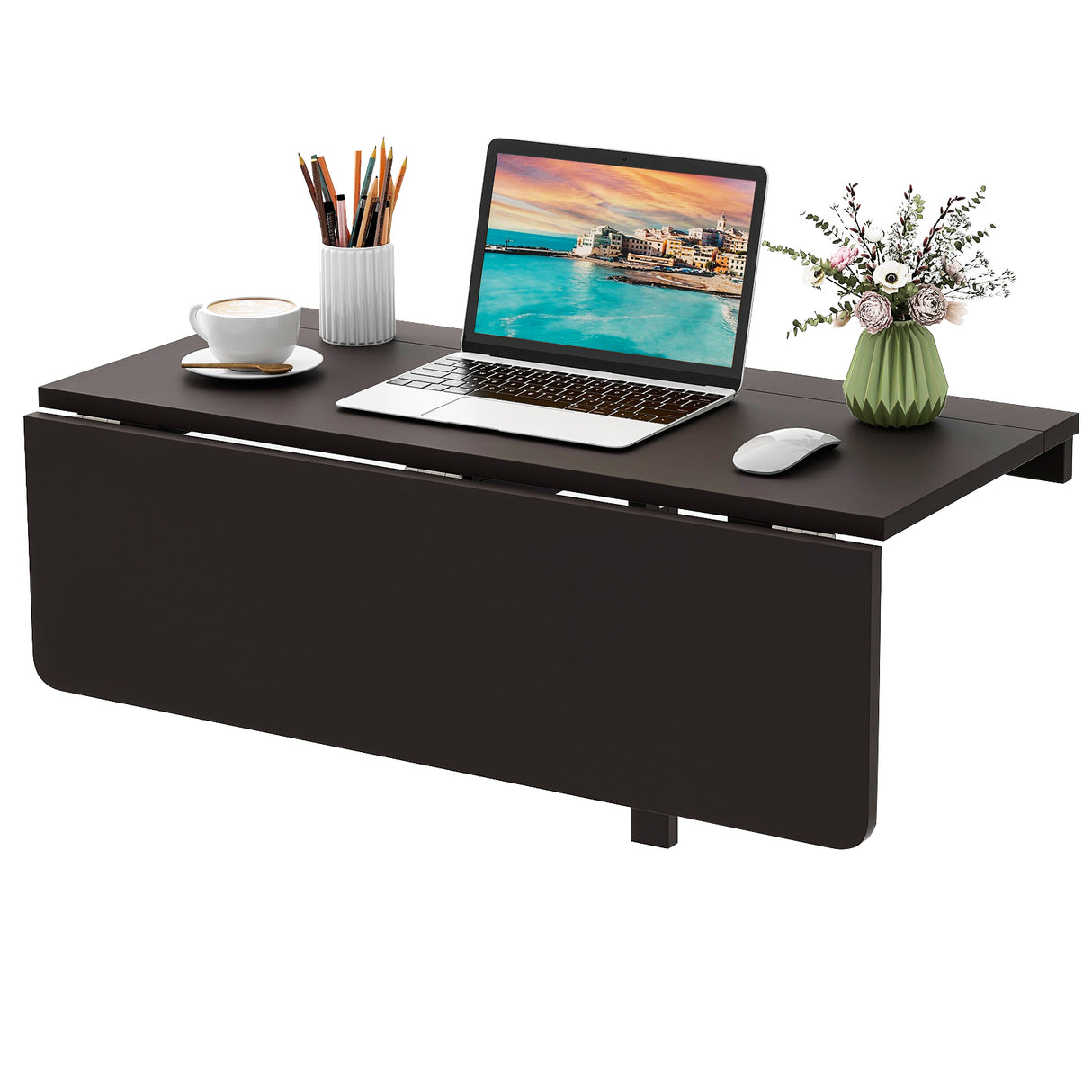 31.5 x 23.5 Inch Wall Mounted Folding Table for Small Spaces
