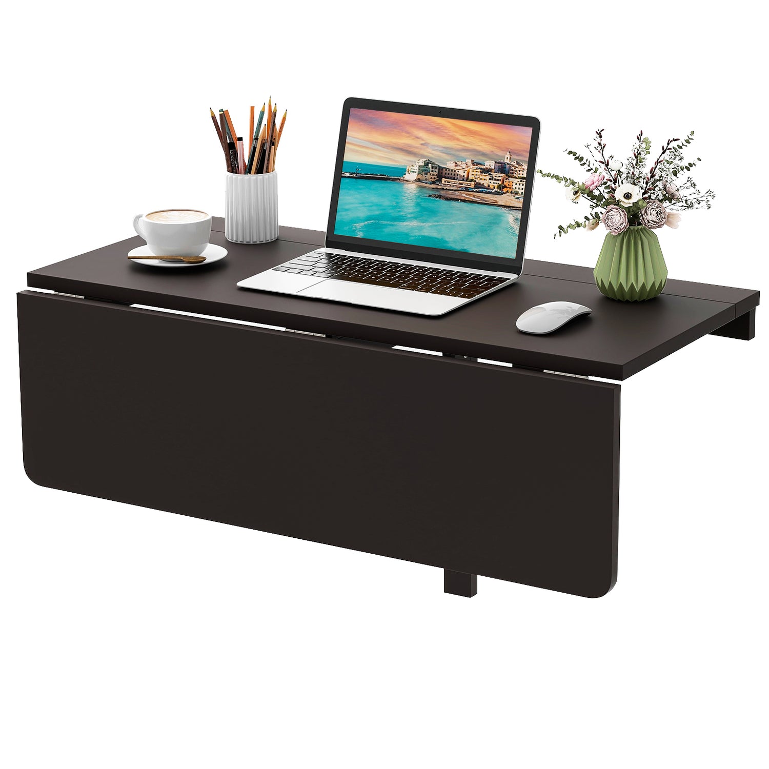 31.5 x 23.5 Inch Wall Mounted Folding Table for Small Spaces