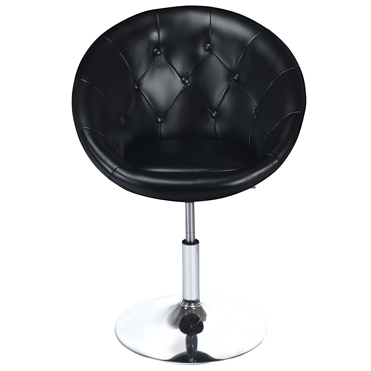 1 Piece Modern Adjustable Swivel Round PU Leather Chair