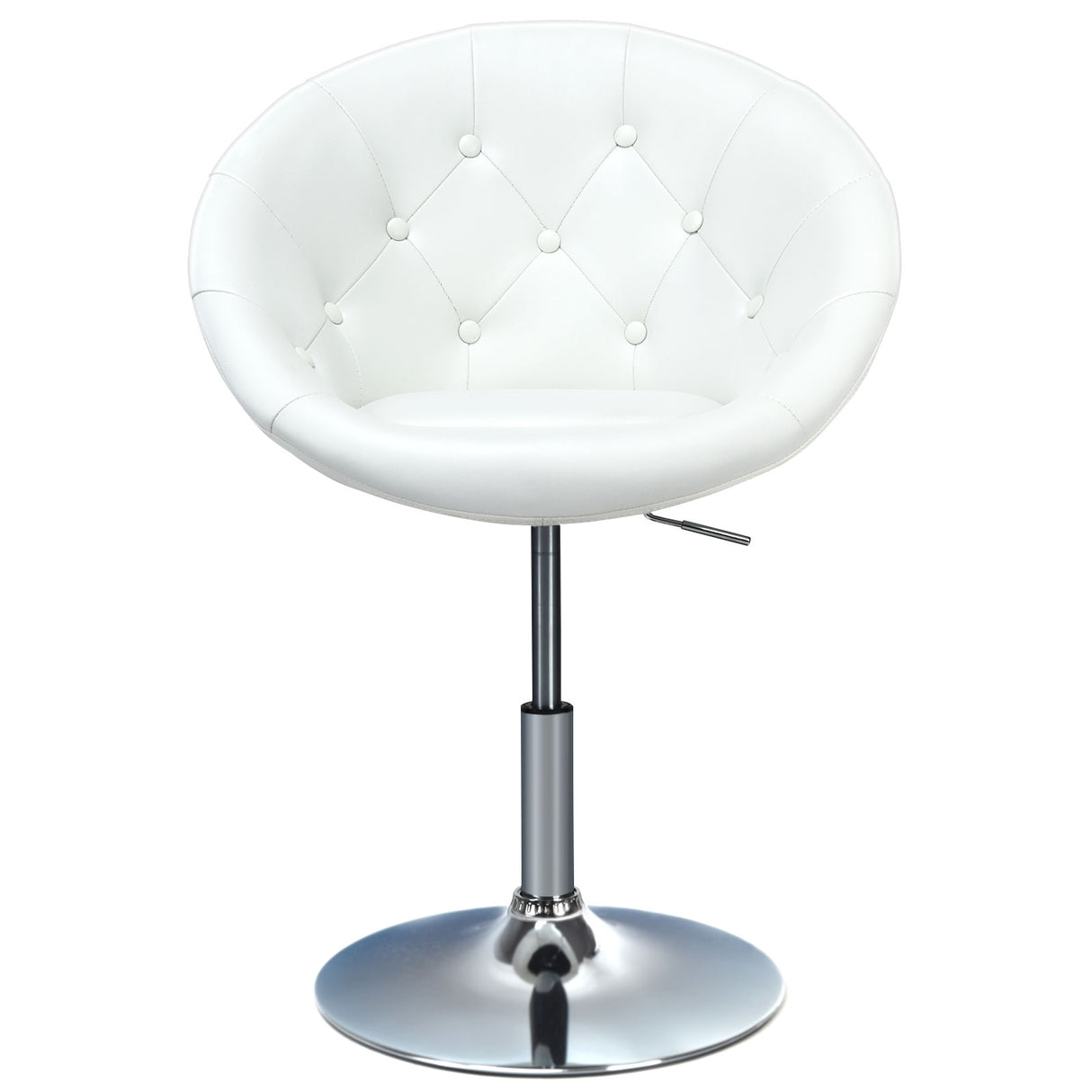 1 Piece Modern Adjustable Swivel Round PU Leather Chair