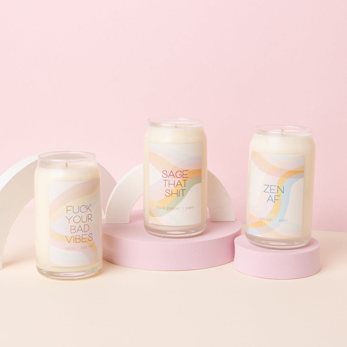 Candle Can Glass - Good Vibes Only