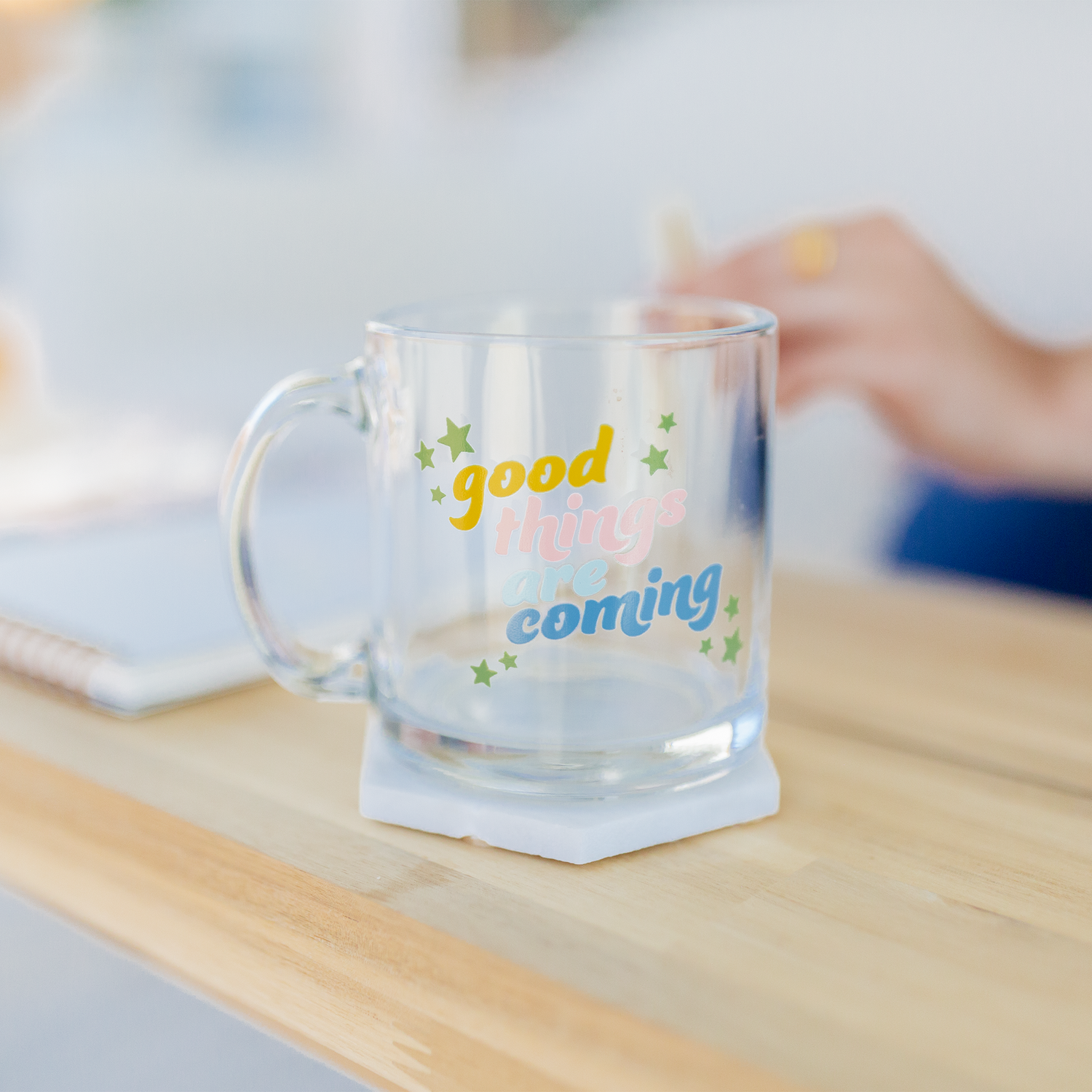 Good Things Are Coming Glass Mug