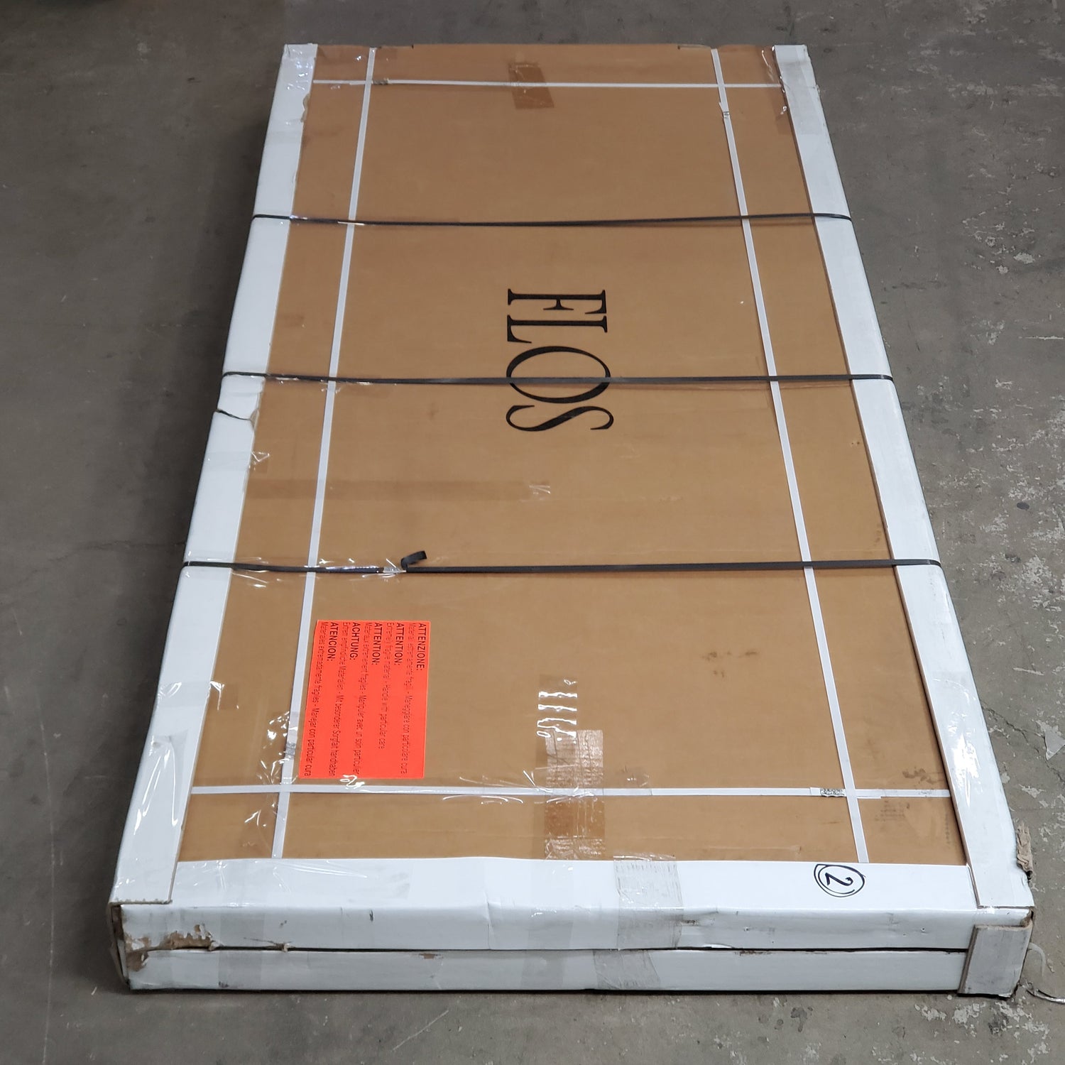 FLOS LA Plus Belle Plug US Brill Wall Mounted LED Mirror Silver 80" Aluminum Frame FU368164A (New)