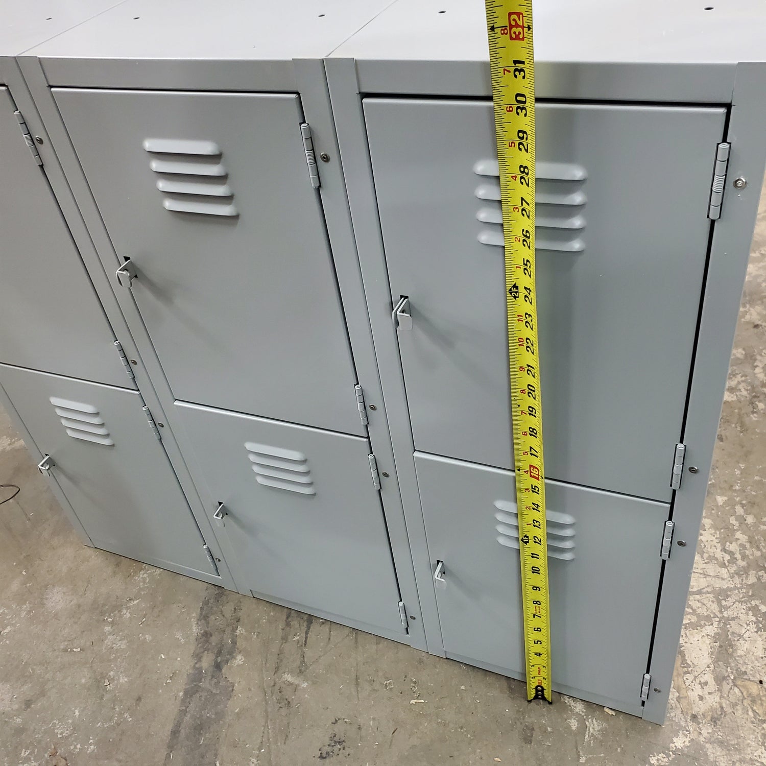 DIVERSIFIED WOODCRAFTS Forum Locker Base 6 Compartment 3 Tier 2 Row Grey 31" H x 36" W x 21" D LB-6