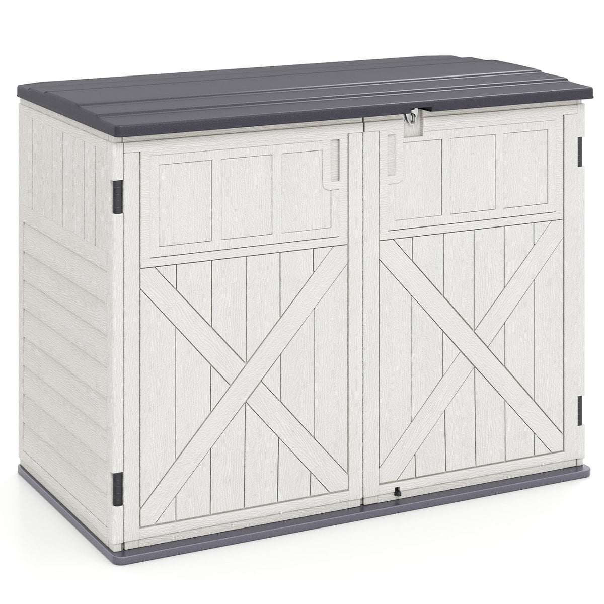 20 Cu.Ft Horizontal Resin Storage Shed with Adjustable Shelf