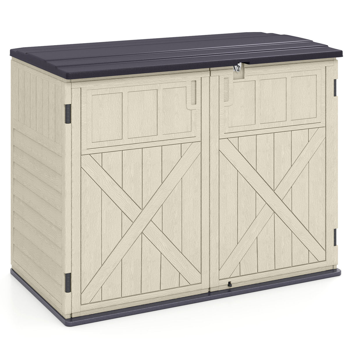 20 Cu.Ft Horizontal Resin Storage Shed with Adjustable Shelf