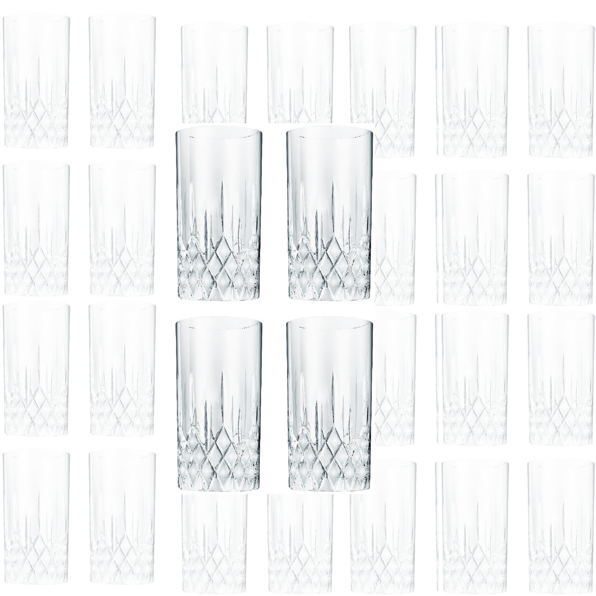 Tom Collins Drinking Glasses – Premium Water Glasses – 12oz