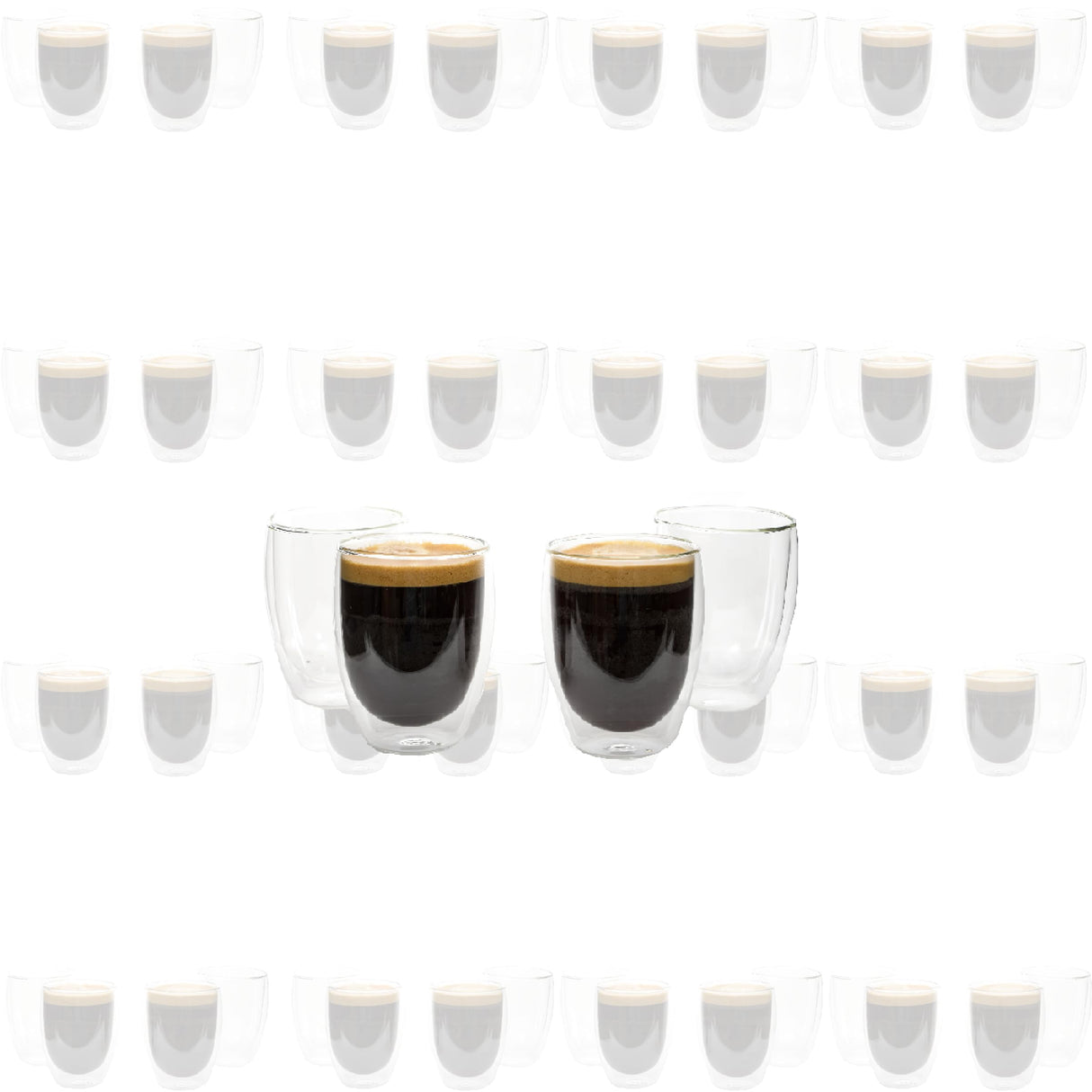 Double Wall Glass Coffee Mugs Cups -8.5oz/12oz