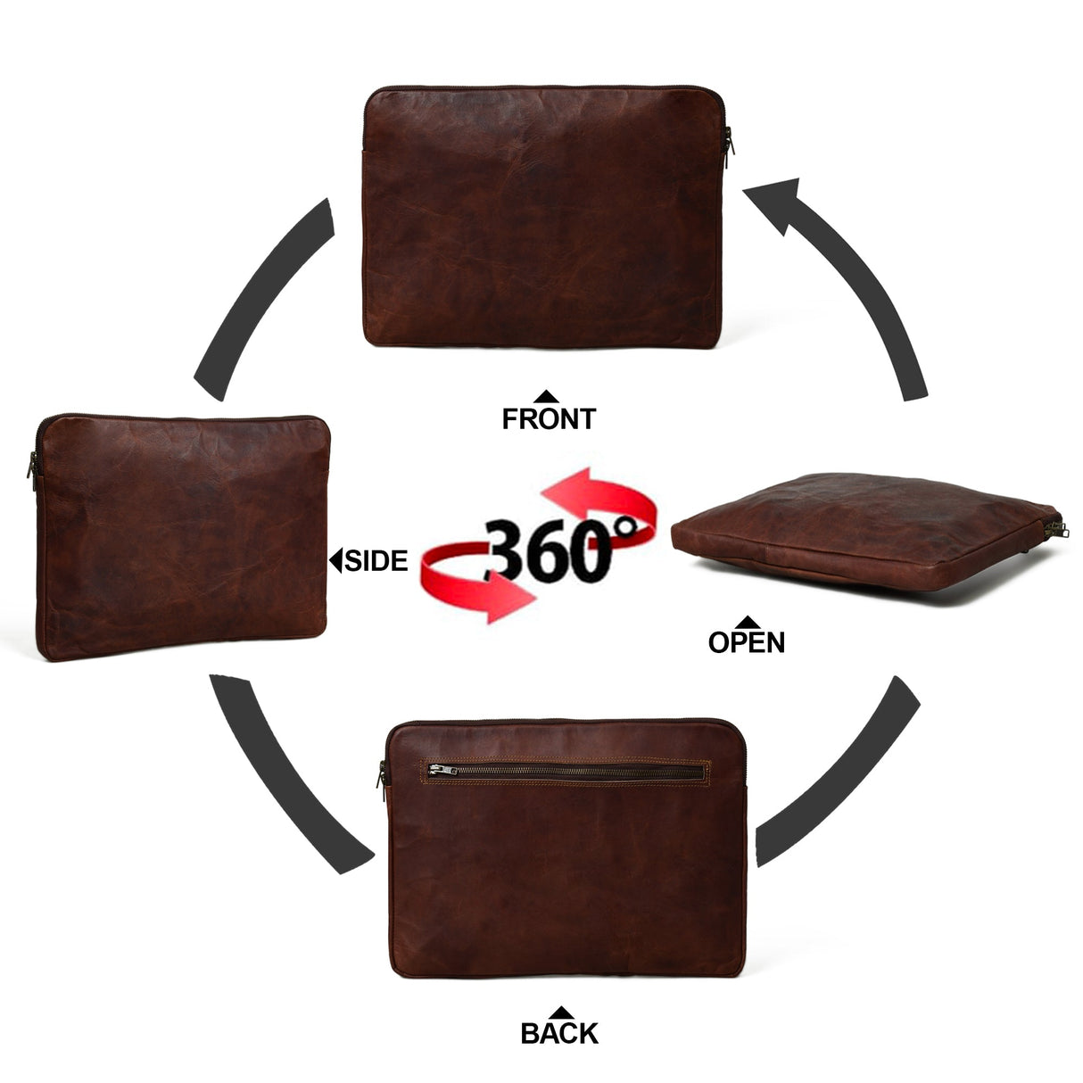 Zento Laptop Sleeve - Dark Brown