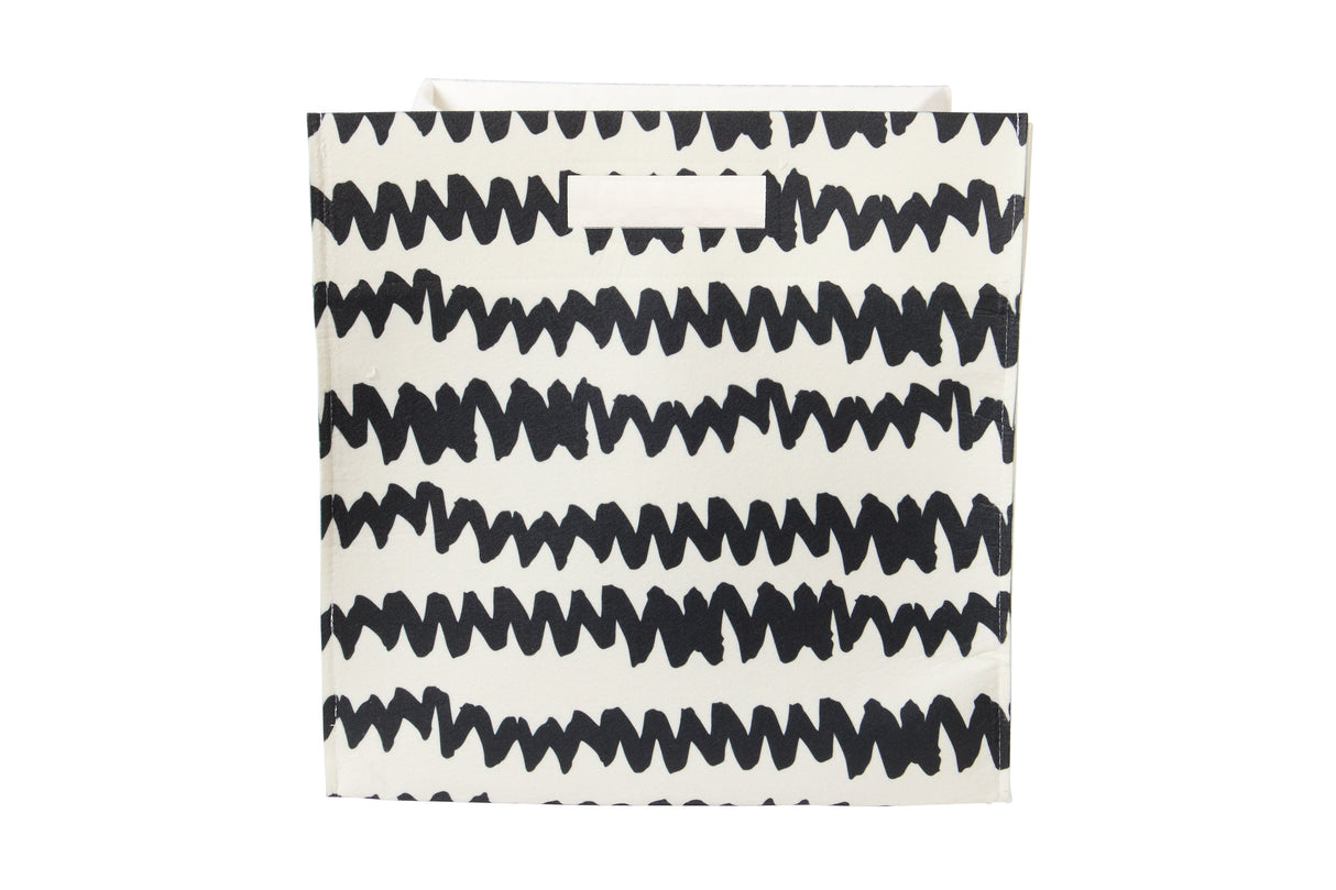Zigzag Felt Storage Bin