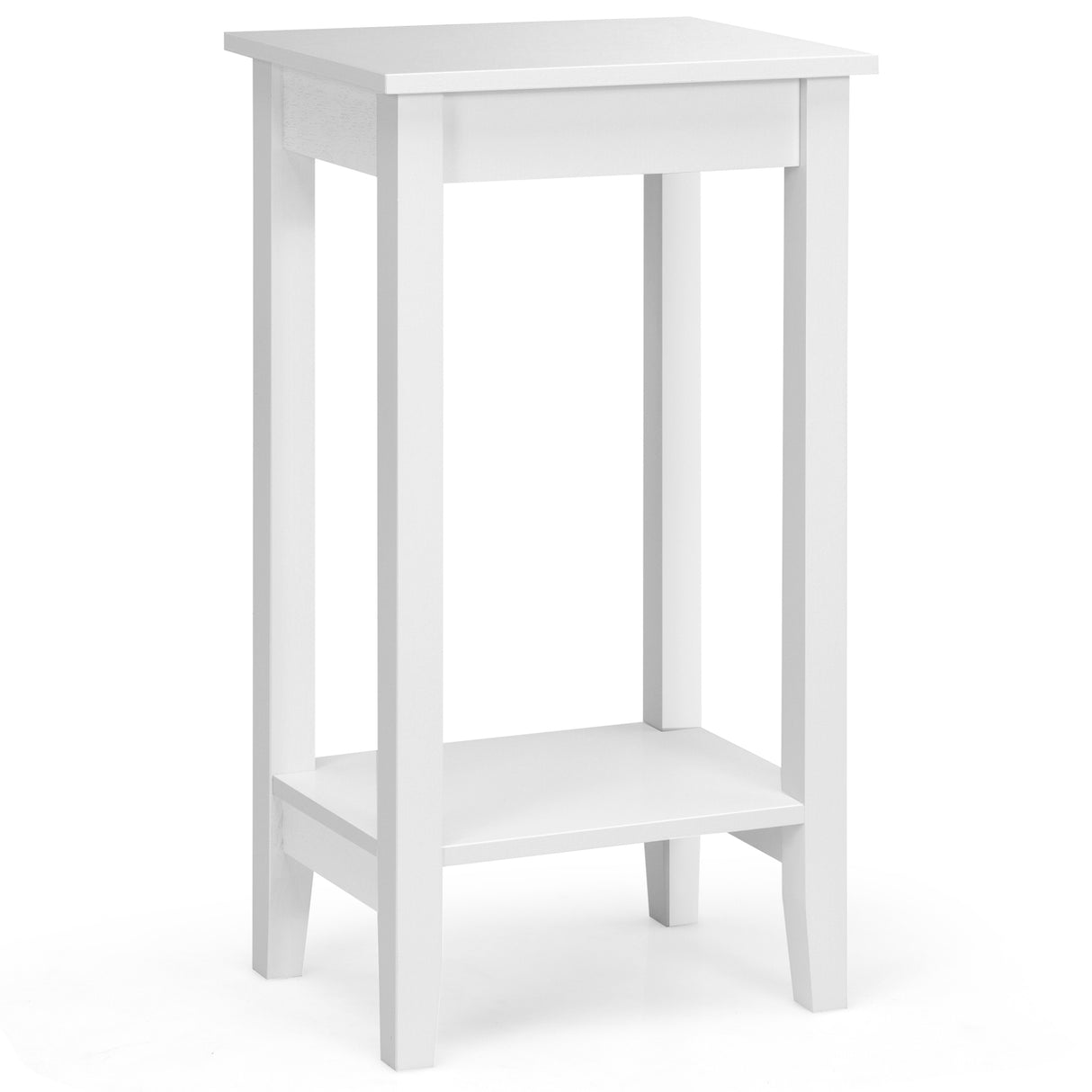 Tall Wooden Sofa End Table Side Table