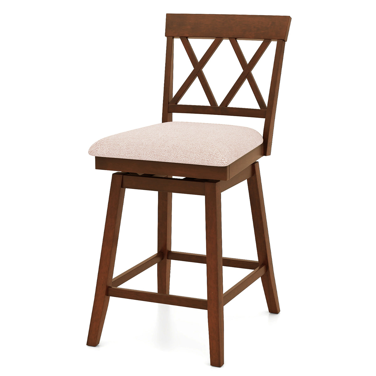 Counter Height Barstools with Backrest and Upholstered Seat Cushion for Kitchen Dining Room-24/Room-29 Inch