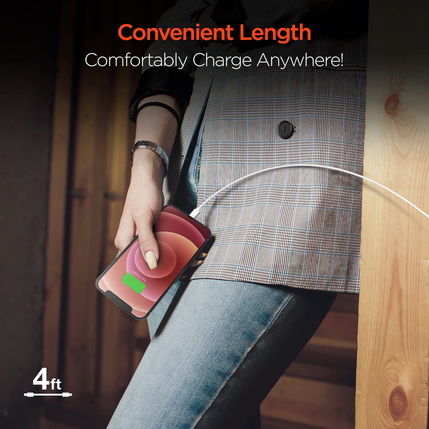 HyperGear USB to Lightning Rounded Cable 4ft