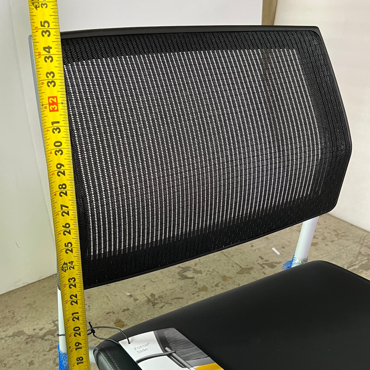 SITONIT SEATING Focus Side Chair Sz 19" L x 18" W x 35" H, Black 36-0129