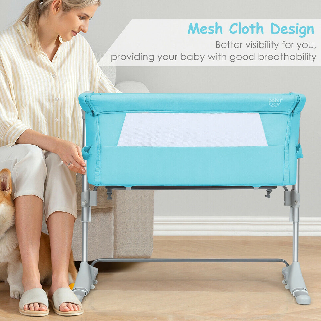 Travel Portable Baby Bed Side Sleeper Bassinet Crib with Carrying Bag