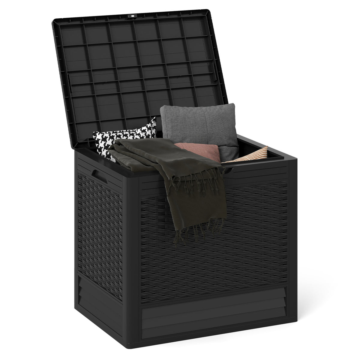 Outdoor Storage Box with Rattan Patterns