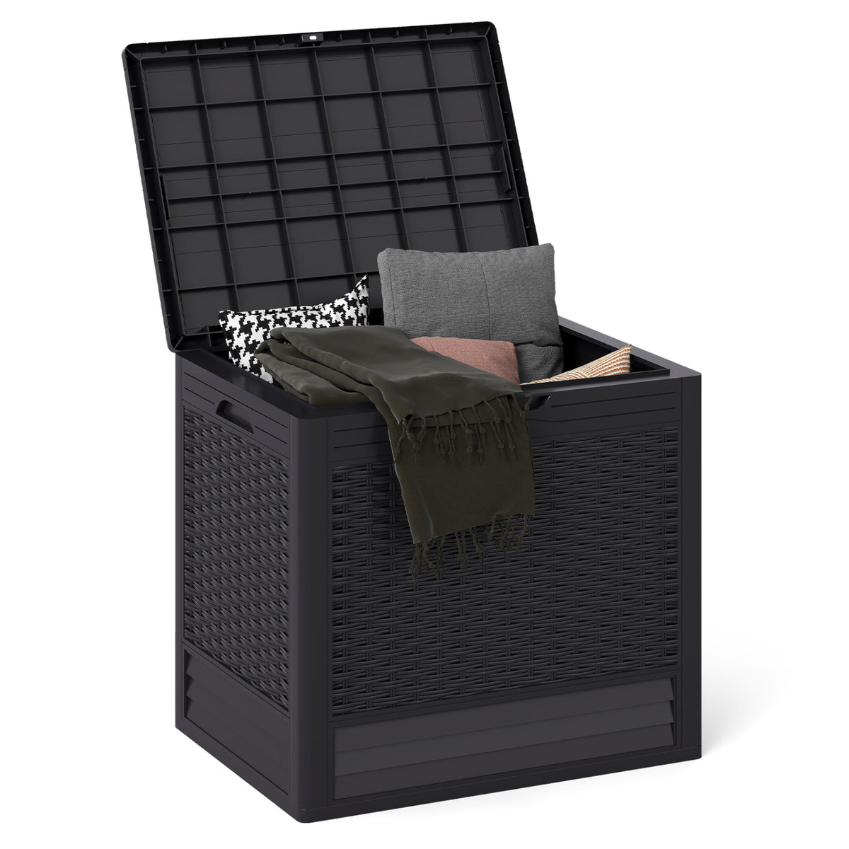 Outdoor Storage Box with Rattan Patterns