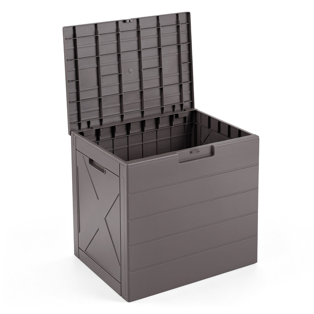 Storage Bin with Lid Carry Handles and Lock Hole for Patio Furniture Accessories