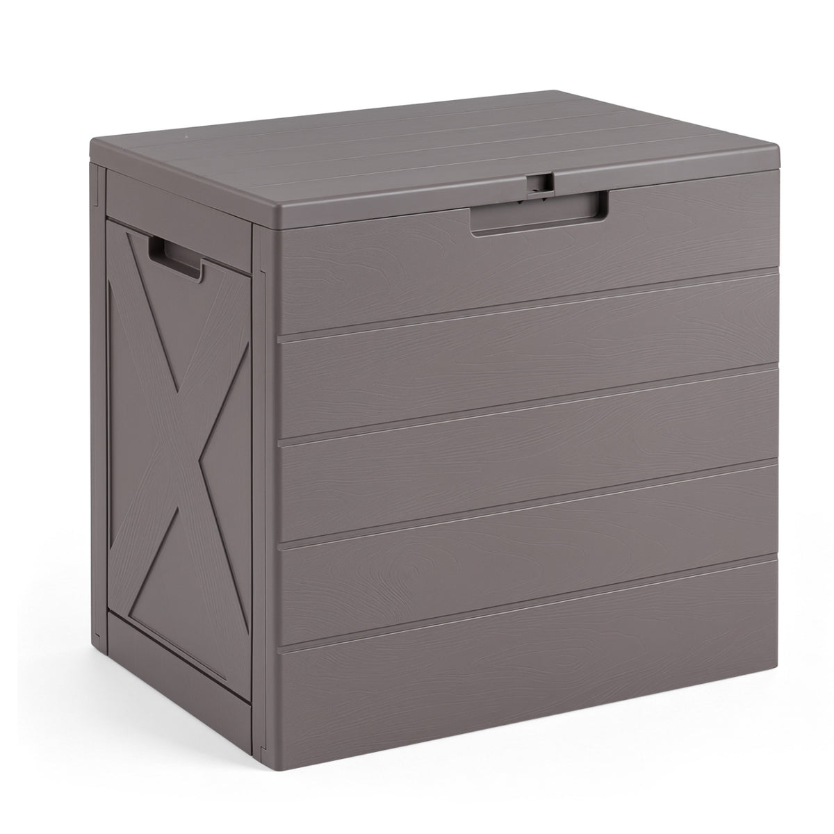 Storage Bin with Lid Carry Handles and Lock Hole for Patio Furniture Accessories