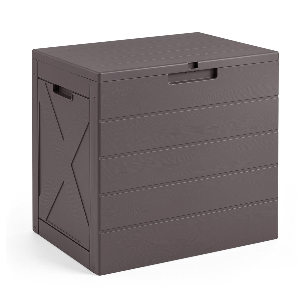 Storage Bin with Lid Carry Handles and Lock Hole for Patio Furniture Accessories