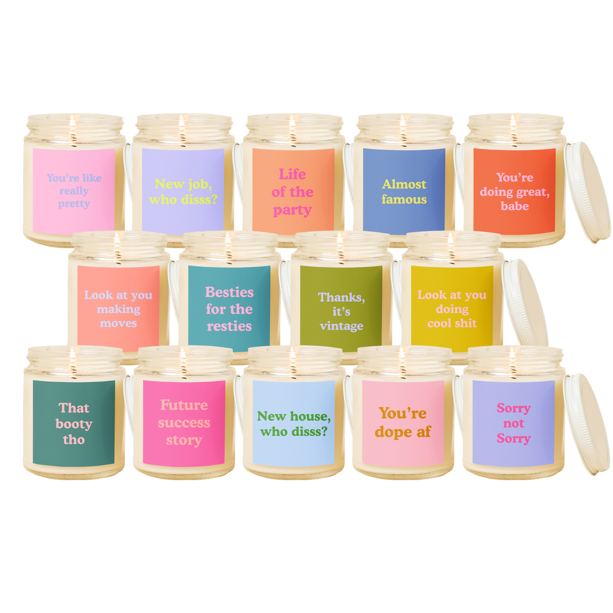 Candle Jar w/Lid - Yippie